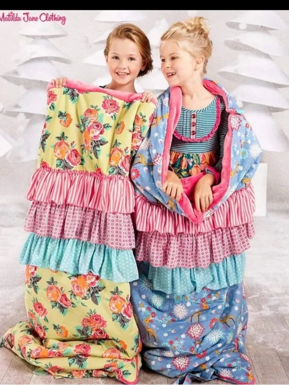 Matilda Jane Coming Up Roses Floral Ruffle Kids Sleeping Bag